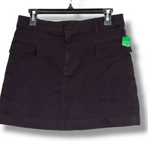 Gap Black Khaki Twill Cargo Mini Skirt Y2K Size 4 NWT